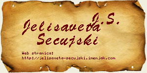 Jelisaveta Sečujski vizit kartica